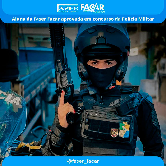 Aluna da FASER/FACAR Aprovada em Concurso da Polícia Militar